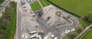 Arial view of the A590 compound