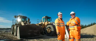 Workers at Levenseat Quarry