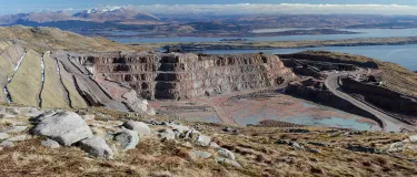Looking down into Glensanda Quarry