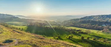 Sunset over the hills