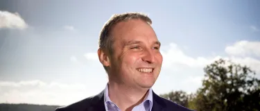 New Chief Financial Officer Garrath Lyons outside Aggregate Industries Bardon Hall HQ.
