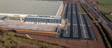 Aerial view of Pets at Home distribution centre