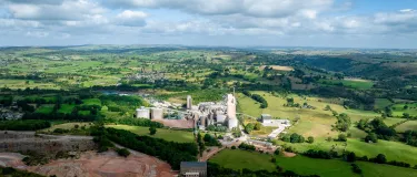 An aerial shot of our Cauldon cement plant in Staffordshire