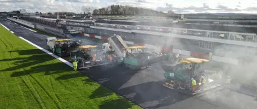 Resurfacing the start/finish straight of Donington Park
