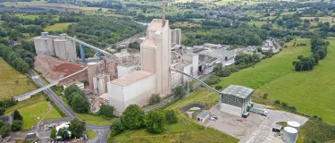An aerial shot of our Cauldon cement plant in Staffordshire