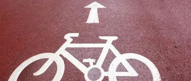 Cyclelane markings used on SuperColour Ultra demarkation area. Used in a page banner.