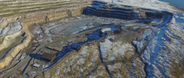 An aerial view of Glensanda quarry