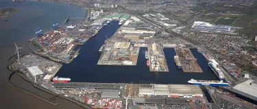 Port of Tilbury London aerial image
