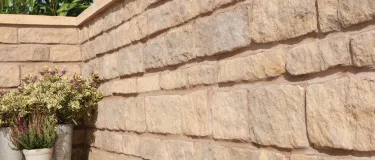 Hydrated lime mortar used in garden wall