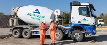 Aggregate Industries epod being used on construction site