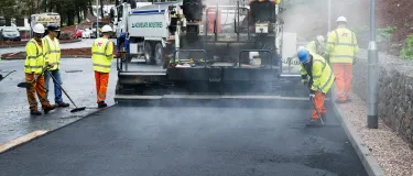SuperParking Asphalt being laid at Torbay Hospital car park