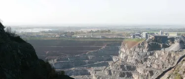 Looking into Bardon Hill Super Quarry