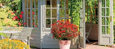 Basecrete concrete used in a garden summer house foundation