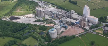 Aerial photo of Cauldon cement plant in Staffordshire
