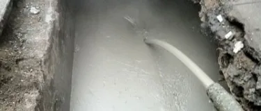 Foamfill pour in progress