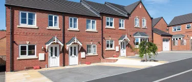 Foundationcrete used in driveway application at new housing development