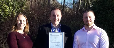 ISO 50001 certificate presentation