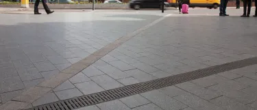 Vianova block paving on a street in leicester