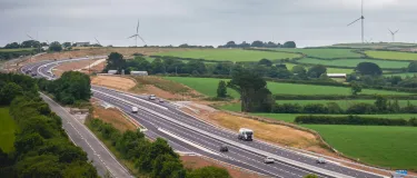 A30 in use with cars and trucks on it