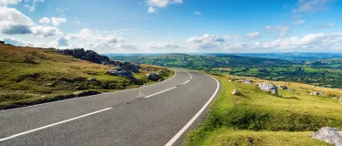 Asphalt road in the countryside