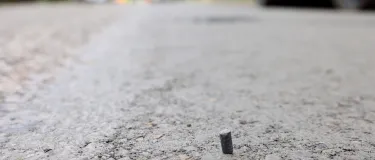 A close up of a road which has been laid with an innovative material as part of an ongoing trial in Coventry