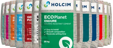 Bagged Cement product bags stacked together