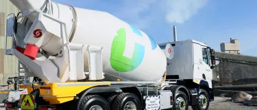Cement Mixer with Holcim Branding