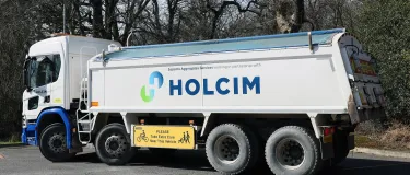 Holcim asphalt truck on it's own