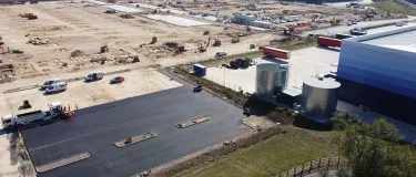 Aerial photo of magna park under construction