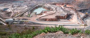 An aerial photo above Holcim UK's Torr Quarry