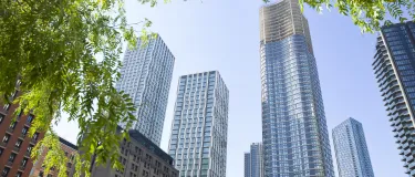 Skyline of Wood Wharf