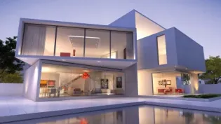 Agilia self compacting ready mix concrete modern white house by pool