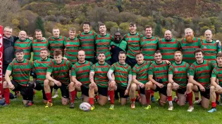 A team photo of Oban and Lorne Rugby Club
