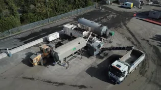 An aerial shot of an OCL Regeneration depot