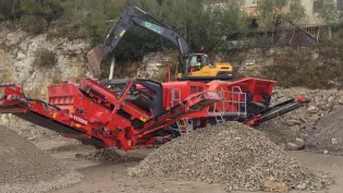Recycling work at one of OCL Regeneration's depots involving heavy plant machinery