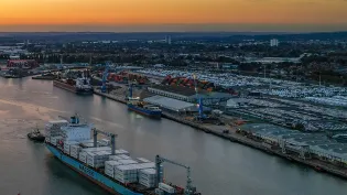 A new storage facility for imported cement is being created for Aggregate Industries at the Port of Southampton