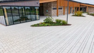 An image of Stonefleck infilta SF laid outside a crematorium