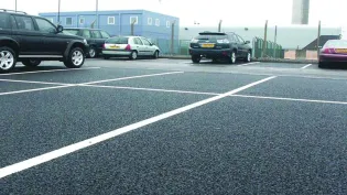 Bardon drain asphalt carpark 