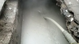 Foamfill pour in progress