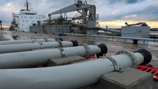 The NAC Indian ship berthing at the Port of Southampton Cement Terminal