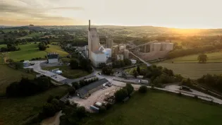 Sunrise over Cauldon Cement Plant
