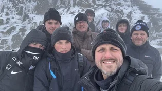 Danny King taking part in the 3 Peaks Challenge with his sons and a group of friends