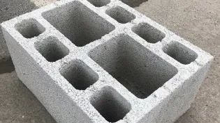 Large concrete foundation block