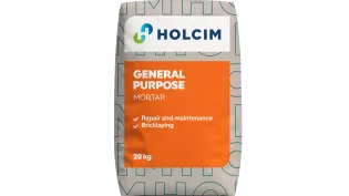 bag with the text general purpose mortar