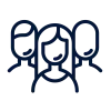 Icon showing three people