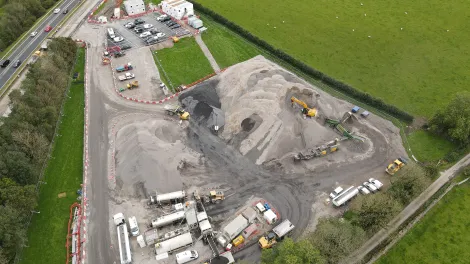 Arial view of the A590 compound