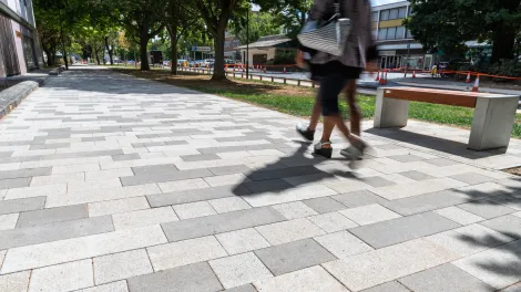 Andover Textured paving applied to Crawley Boulevard