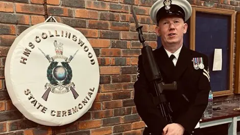 AI Materials Technician Chris Willett who is a navy reservist and took part in the King's Coronation