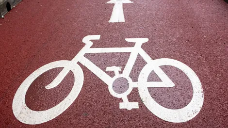 Cyclelane markings used on SuperColour Ultra demarkation area