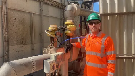 Aggregate Industries worker Dave Owen who works at the Astley Asphalt Plant